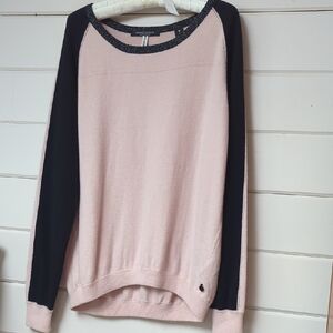Scotch & Soda Blush and Black Crew Neck Sweater